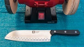 Easy way to Sharpen a knife within a minute bench grinder hack required [upl. by Tsnre]