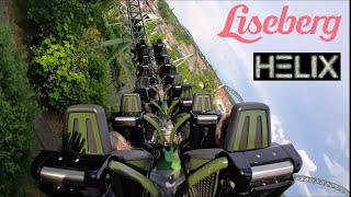 Helix POV Back Row  Launched Coaster a Liseberg 🇸🇪 [upl. by Annayhs]