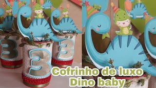 Como fazer Cofrinho personalizado de Luxo Dino babycofrinho dinossauros [upl. by Sylera]