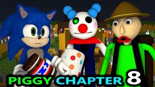 PIGGY VS BALDI amp SONIC chapter 8 roblox game horror [upl. by Allain431]