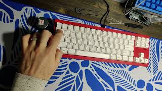 TKD Cycle7 \ GATERON Pro Glory Red Switch \ DROP DCX BLACKONWHITE KEYCAP [upl. by Drofnats]