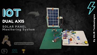 IOT Dual Axis Solar Panel Monitoring using Arduino  🔖Best Engineering Project [upl. by Eile]