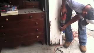 How to replace a termite damaged garage door jamb part 2 of [upl. by Rumilly860]