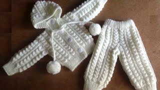 Белый костюмчик для новорожденного knitted suit for newborn baby [upl. by Phedra]