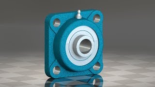 Square Flange Bearing Unit I SOLIDWORKS Tutorial  1080p HD [upl. by Vihs]