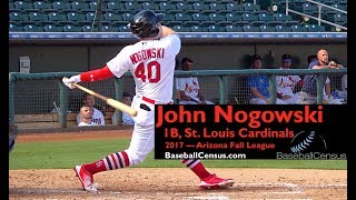 John Nogowski 1B St Louis Cardinals — 2017 Arizona Fall League [upl. by Golter504]