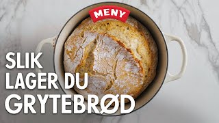 Slik lager du eltefritt grytebrød [upl. by Pablo]