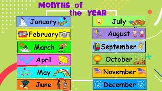 12 Months of the Year Song for Kids  January February March [upl. by Yllrebmik384]