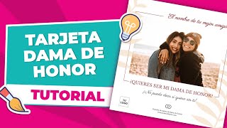 Crear Tarjetas de DAMAS DE HONOR personalizadas diseños weddingplanner [upl. by Yednil]