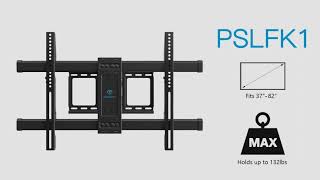 How to Install PERLESMITH PSLFK1 FullMotion TV Wall Mount for 37 to 82 Inch TVs [upl. by Carla578]