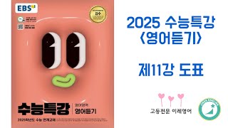 2025 수능특강 영어듣기 11강 도표 [upl. by Willem]