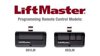 How to Program LiftMasters 891LM and 893LM Remote Controls to a Garage Door Opener [upl. by Oicneserc16]