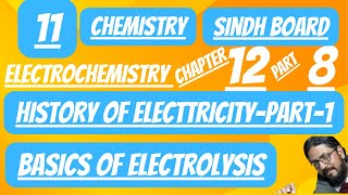 electrolysis basics  class 11 chemistry chapter 12  sindh textbook board 11chemistry [upl. by Dougy]