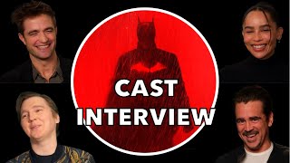 THE BATMAN Cast Interview  Robert Pattinson Zoe Kravitz Paul Dano Colin Farrell and more [upl. by Guthrie]