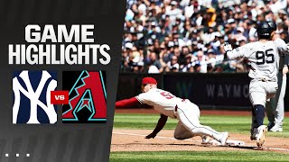 Yankees vs Dbacks Game Highlights 4324  MLB Highlights [upl. by Ahsinik]