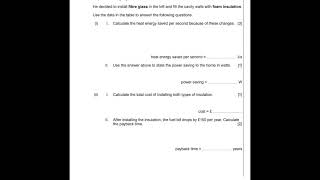 GCSE Insulation HW [upl. by Benioff]