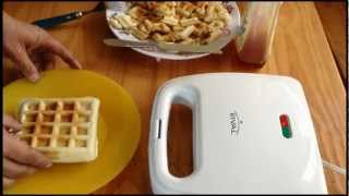 How to make Waffles Using Waffle Iron amp Mix HD Waffles [upl. by Lanam]