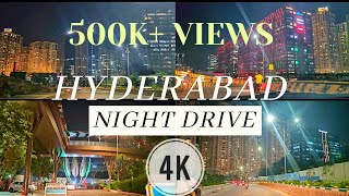 HYDERABAD REIMAGINED  4K  New BHARAT  INDIA  International city  Night drive [upl. by Neelyaj794]