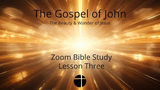 Zoom Bible Study  quotThe Gospel of Johnquot  Lesson Three [upl. by Base]