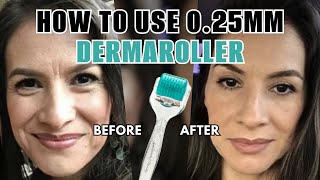 HOW TO USE DERMAROLLER 025mm  step by step guide [upl. by Donohue]