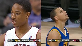 20140302  DeMar DeRozan vs Stephen Curry Battle Highlights  Raptors vs Warriors [upl. by Sasnak79]