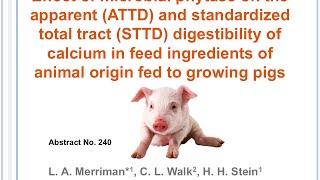 Effect of phytase on ATTD and STTD of Ca in feed ingredients of animal origin fed to growing pigs [upl. by Lesli489]