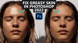 How to Remove GreasyShiny Skin in Photoshop Easy Tutorial [upl. by Brandenburg]