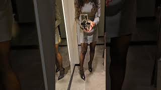 Long Sleeve Mini Dress try on [upl. by Asyral]