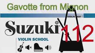 Gavotte from Mignon  Piano Accompaniment  A Thomas  Suzuki Violin School  Volume 2  112 [upl. by Chap284]