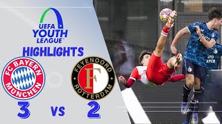 BAYERN U19 32 FEYENOORD U19  UEFA YOUTH LEAGUE  HIGHLIGHTS  28022024 [upl. by Thomasina]