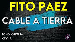 Fito Paez  Cable A Tierra  Karaoke Instrumental [upl. by Jerz786]