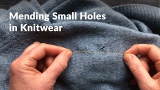 How to mend holes in knitwear [upl. by Icak87]