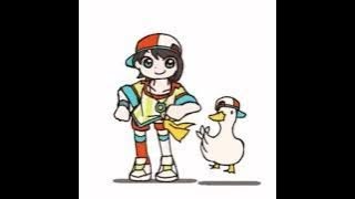 DUCK DANCE  Ragazza con il Cappellino che Balla con una Papera  CHICKEN DANCE  Wide Meme [upl. by Enaid]