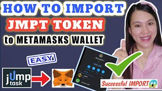 How to IMPORT or ADD JMPT Token to METAMASKS Wallet the EASIEST Way I successfully import TOKEN [upl. by Iow]