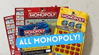 Monopoly Extravaganza 50 All Monopoly Scratch Off Session  Idaho Lottery [upl. by Gittle]