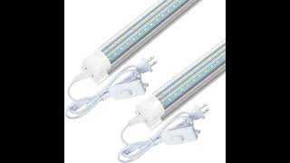 LED Shop Light 2ft 20W 2500LM 6500K T8 Integrated LED Tube Lights Clear Cover [upl. by Deach]