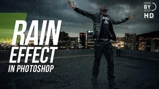 Rain Effect In Photoshop  Photoshop Tutorial [upl. by Belen]