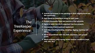 TreeKeepers Program Introduction [upl. by Laubin]