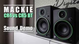 Mackie CR4 vs Mackie CR5 BT  Sound Demo w Bass Test [upl. by Miguel]