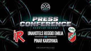 Reggio Emilia v Pinar Karsiyaka  Press Conference  Basketball Champions League 202223 [upl. by Diandre]