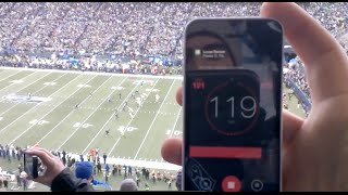 Decibel Meter of Roaring Crowd Noise  Century Link Field Seahawks Packers NFC Championship [upl. by Lancelot312]