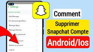 Comment supprimer un compte Snapchat Nouveau 2024  Supprimer définitivement le compte Snapchat [upl. by Enyale]