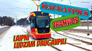 Daugavpils tramvajs Даугавпилсский трамвай Добро пожаловать в Даугавпилс [upl. by Alilahk10]