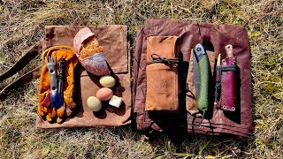 My traditional bedroll and haversack kit loadout and campfire cooking Campcraft Bushcraft Spain [upl. by Retsev875]