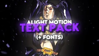 TEXT PACK  Alight Motion  Xml and Direct Link [upl. by Asilim]