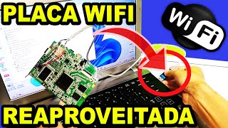 PLACA WIFI DE TABLET NO USB  TESTAMOS 5 VOLTS DIRETO  ideia para estrutura com antena [upl. by Nylisoj]