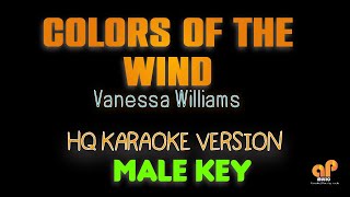 COLORS OF THE WIND  Vanessa Williams MALE KEY HQ KARAOKE VERSION [upl. by Ingham]