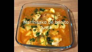 Marmitako de bonito con Thermomix receta realizada por Justa Molina [upl. by Ammeg]