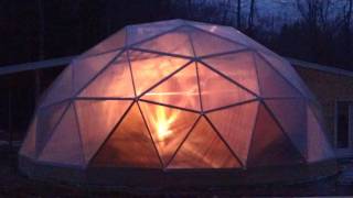 Geodesic Dome Greenhouse  Part 9  Polycarbonate [upl. by Haldes]