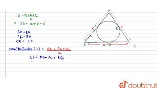 Let\s denote the semiperimeter of a triangle ABC in which BC  a CA  5 AB  c If a circle [upl. by Seyah]